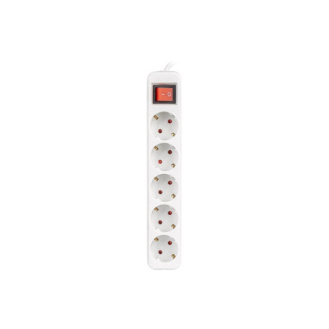 Разклонител Lanberg power strip 3m 5x Schuko outlets with circuit breaker quality-grade copper cable - PS1-05F-0300-W