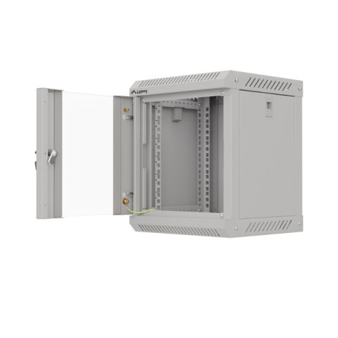 Комуникационен шкаф Lanberg rack cabinet 10" wall-mount 6U - WF11-3306-10S