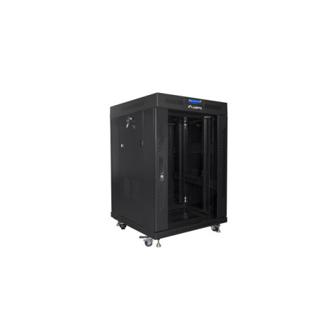 Комуникационен шкаф Lanberg rack cabinet 19" free-standing 15U - FF01-6615-12BL