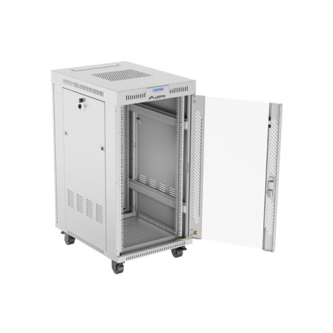 Комуникационен шкаф Lanberg rack cabinet 19" free-standing 22U - FF01-6822-12SL