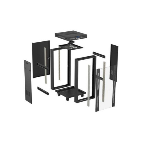 Комуникационен шкаф Lanberg Rack Cabinet 19" Free-Standing 24U - FF01-6624-12BL