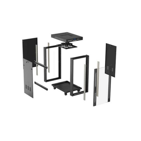 Комуникационен шкаф Lanberg Rack Cabinet 19" Free-Standing 24U - FF01-6824-12BL