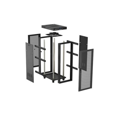 Комуникационен шкаф Lanberg Rack Cabinet 19" Free-Standing 24U - FF01-6824-23BL