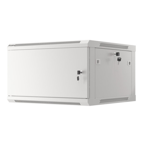 Комуникационен шкаф Lanberg rack cabinet 19" wall-mount 6U - WF01-6606-00S
