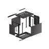 Комуникационен шкаф Lanberg rack cabinet 19" wall-mount 9U - WF01-6409-00B