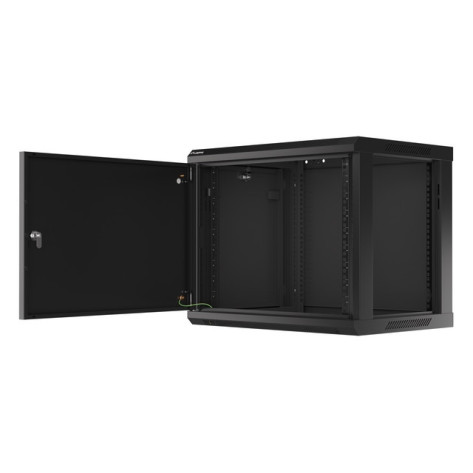 Комуникационен шкаф Lanberg rack cabinet 19" wall-mount 9U - WF01-6409-00B