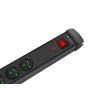Разклонител Lanberg Surge Protector SP1 5M 5 x French Outlets Black - SP1-05E-0500-BK