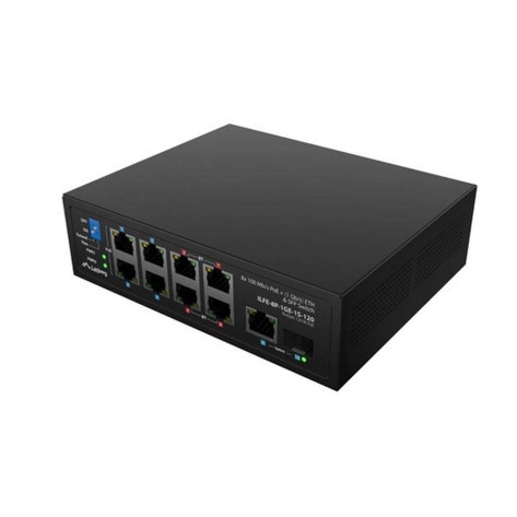 Комутатор Lanberg Switch ILFE-8P-1Ge-1S-120 POE 4 x BT 4 x AT SFP - ILFE-8P-1GE-1S-120