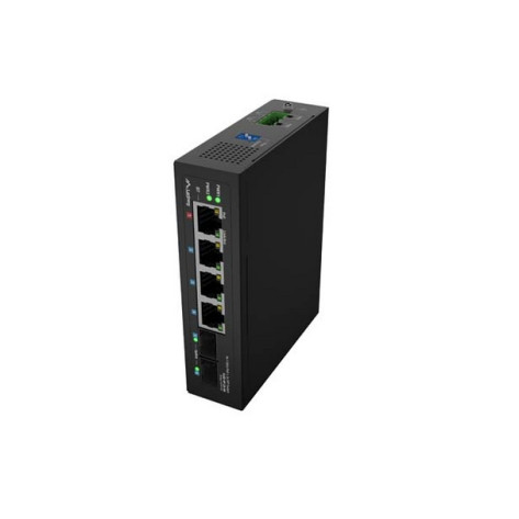 Комутатор Lanberg Switch Light Industrial POE 1 x BT 3 x AT 2 x SFP DIN Unmanagment Gigabit Ethernet - ILGE-4P-2S-90