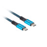 Кабел Lanberg USB-C - CA-CMCM-45CU-0005-BK