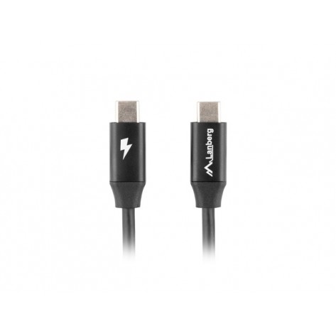 Кабел Lanberg USB-C M - CA-CMCM-40CU-0018-BK