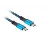 Кабел Lanberg USB-C M - CA-CMCM-45CU-0012-BK