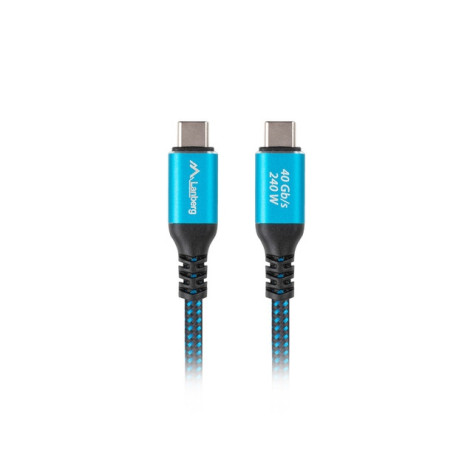 Кабел Lanberg USB-C M - CA-CMCM-45CU-0015-BK