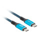 Кабел Lanberg USB-C M - CA-CMCM-45CU-0015-BK