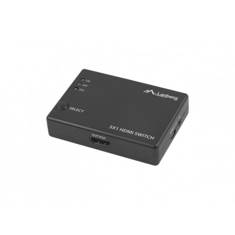 Адаптер Lanberg Video Switch 3x HDMI + Micro USB port + Remote Controller - SWV-HDMI-0003