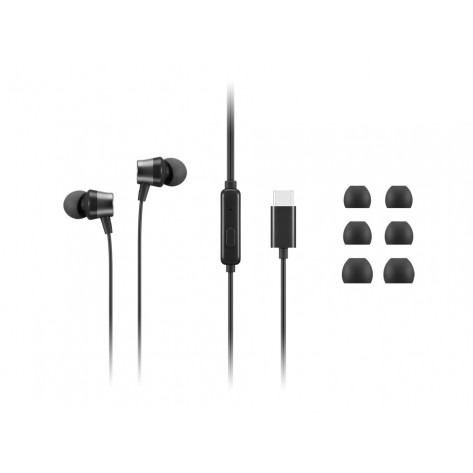 Слушалки Lenovo USB-C Wired In-Ear Headphones - 4XD1J77351