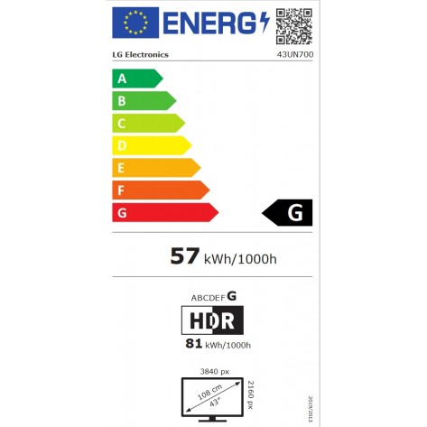 Монитор LG 43UN700P-B