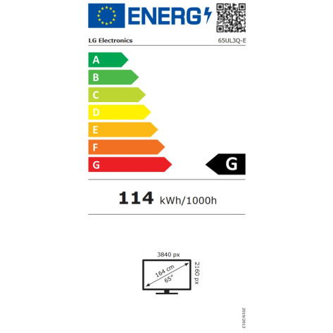 Широкоформатен дисплей LG 65UL3Q-E - 65UL3Q-E