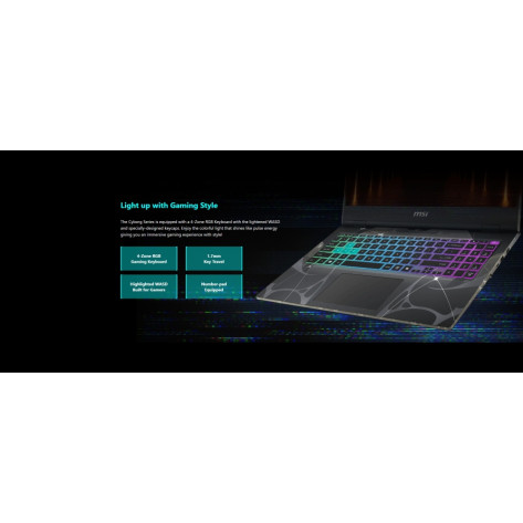 Лаптоп MSI Cyborg 15 B13WFKG - 9S7-15Q342-1008