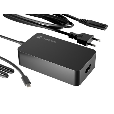 Адаптер Natec Natec Laptop Charger Grayling GAN USB-C 65W for laptops - NZU-2361