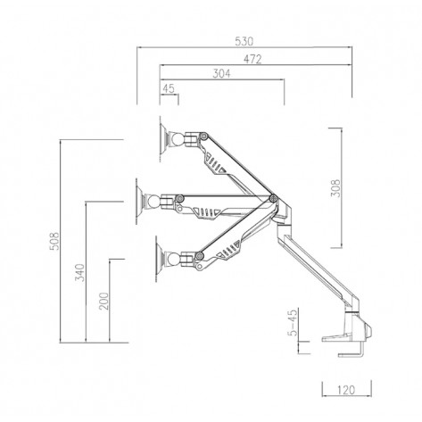 Стойка Neomounts by NewStar Flat Screen Desk Mount  - FPMA-D750DBLACK2