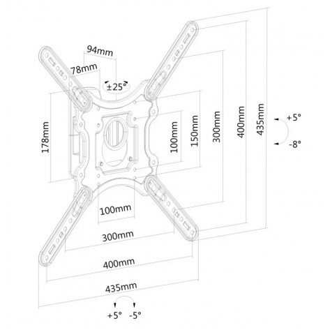 Стойка Neomounts by NewStar Flat Screen Wall Mount  - LED-W410BLACK