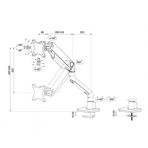 Стойка Neomounts by Newstar Next One Desk Mount - DS70S-950BL1