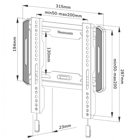 Стойка Neomounts by NewStar Screen Wall Mount  - WL30-550BL12