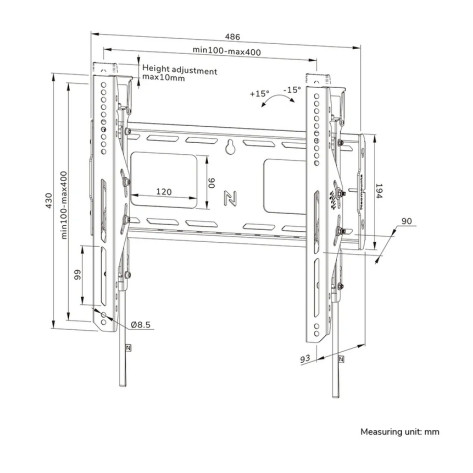 Стойка Neomounts Level-750 Wall Mount  - WL35-750BL14