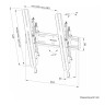 Стойка Neomounts Level-850 TV mount wall 40-75" - tiltable - lockable - fast installation - WL35S-850BL14
