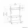 Стойка Neomounts Mobile Flat Screen Floor Stand  - NS-M4000BLACK#1_#2