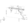 Стойка Neomounts Monitor arm 10-32" - gas spring - Topfix - 180°-stop - NM-D775DXWHITE