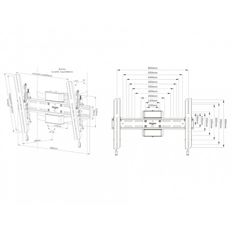 Стойка Neomounts Select Screen Pillar Mount  - WL35S-910BL16