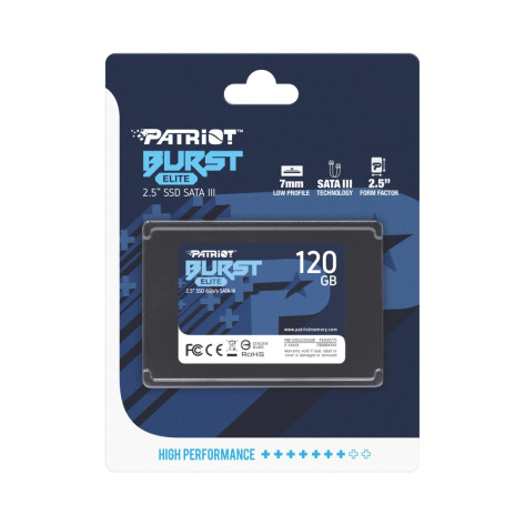Твърд диск Patriot Burst Elite 120GB SATA3 2.5 - PBE120GS25SSDR