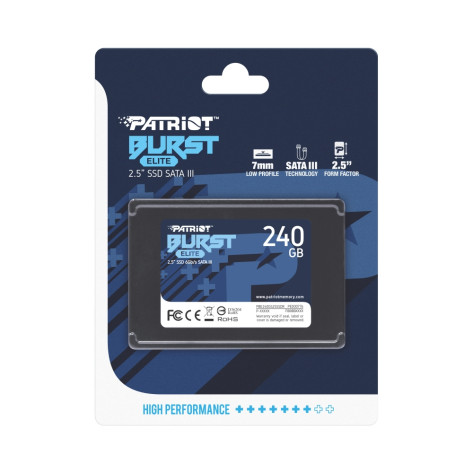 Твърд диск Patriot Burst Elite 240GB SATA3 2.5 - PBE240GS25SSDR