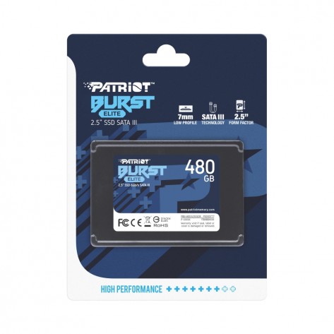 Твърд диск Patriot Burst Elite 480GB SATA3 2.5 - PBE480GS25SSDR