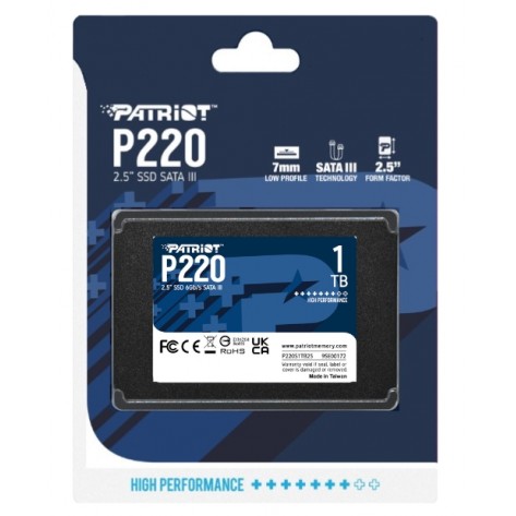 Твърд диск Patriot P220 1TB SATA3 2.5 - P220S1TB25