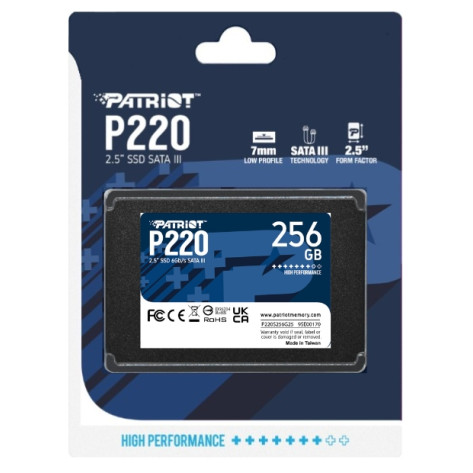 Твърд диск Patriot P220 256GB SATA3 2.5 - P220S256G25
