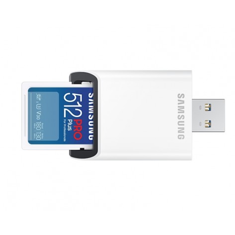 Памет Samsung 512GB SD PRO Plus + USB Reader - MB-SD512SB/WW