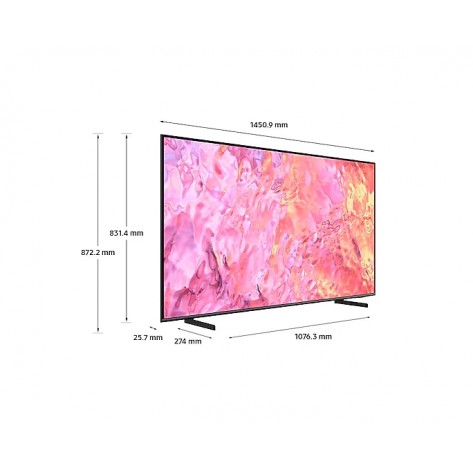 Телевизор Samsung 65'' 65Q60C QLED, SMART, LAN, Bluetooth 5.2, Wi-Fi, 3xHDMI 2.0, 2xUSB 2.0, Black - QE65Q60CAUXXH