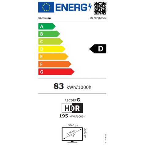 Телевизор Samsung 75" 75M80H Mini LED UHD 4K AI Smart TV 144 Hz VRR  - UE75M80HAUXXH