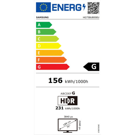 Телевизор Samsung Hotel TV HG75BU800 75" 4K UHD LED Hotel TV - HG75BU800EUXEN