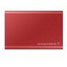 Твърд диск Samsung Portable SSD T7 2TB, USB 3.2, Read 1050 MB/s Write 1000 MB/s, Metallic Red - MU-PC2T0R/WW
