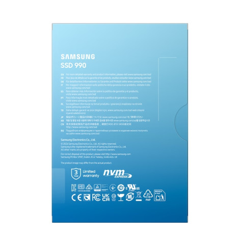 Твърд диск Samsung SSD 990 1TB PCIe 4.0 NVMe M.2 V-NAND Read 7150 MB - MZ-V9V1T0BW