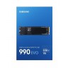 Твърд диск Samsung SSD 990 EVO 1TB PCIe 4.0 NVMe 2.0 M.2 V-NAND TLC, 256-bit Encryption, Read 5000 MB/s Write 4200 MB/s - MZ-V9E1T0BW