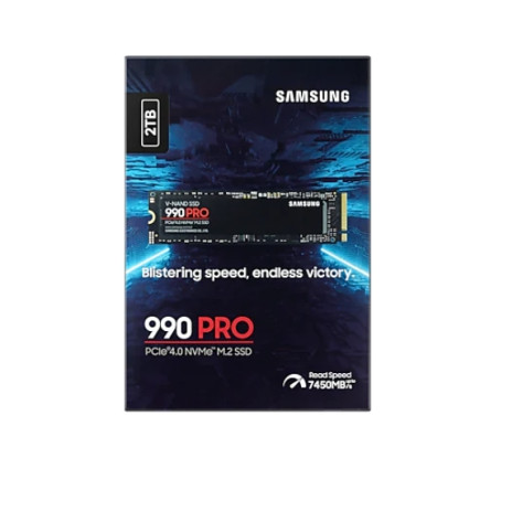 Твърд диск Samsung SSD 990 PRO 2TB PCIe 4.0 NVMe 2.0 M.2 V-NAND 3-bit MLC - MZ-V9P2T0BW