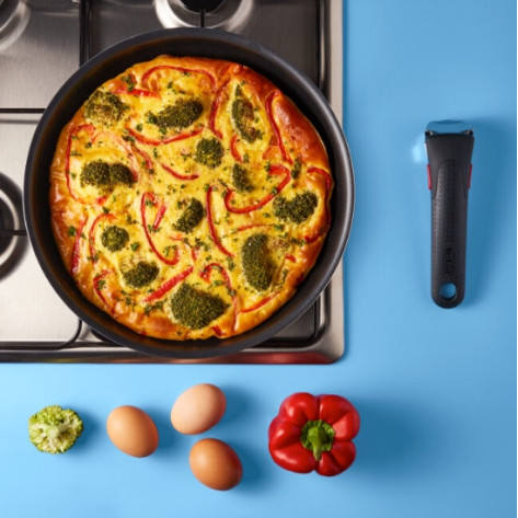 Комплект тигани и тенджери Tefal L1539153 Easy Cook & Clean wok26 + stp24 + handle - L1539153