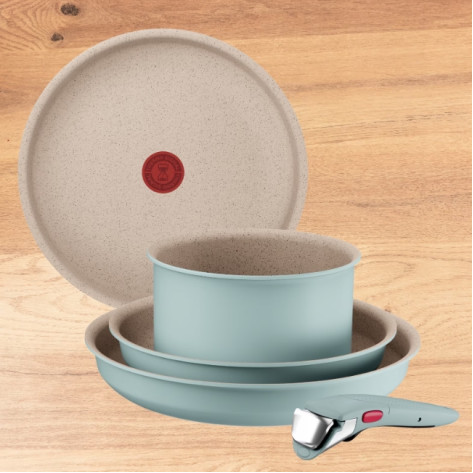 Комплект тигани и тенджери Tefal L8049502 Set 5Pcs Ing6 Harmony Eucal Fr - L8049502