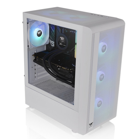 Кутия за компютър Thermaltake S200 TG Snow - CA-1X2-00M6WN-00