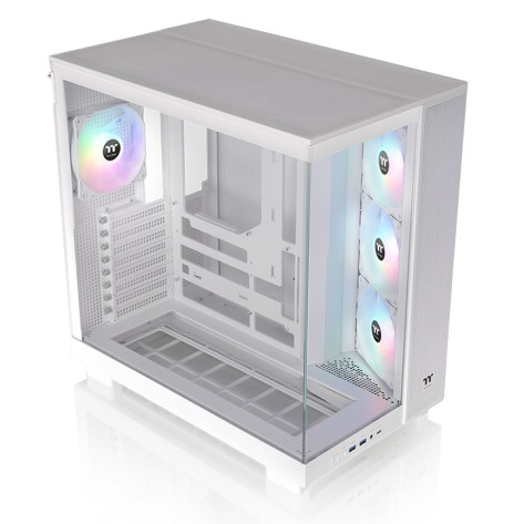 Кутия за компютър Thermaltake View 380 XL TG ARGB Snow + Thermaltake CT120 EX Reverse ARGB Sync PC Cooling Fan 3 Pack Magnetic Connect White - CA-11E-00M6WN-00_CL-F194-PL12SW-A
